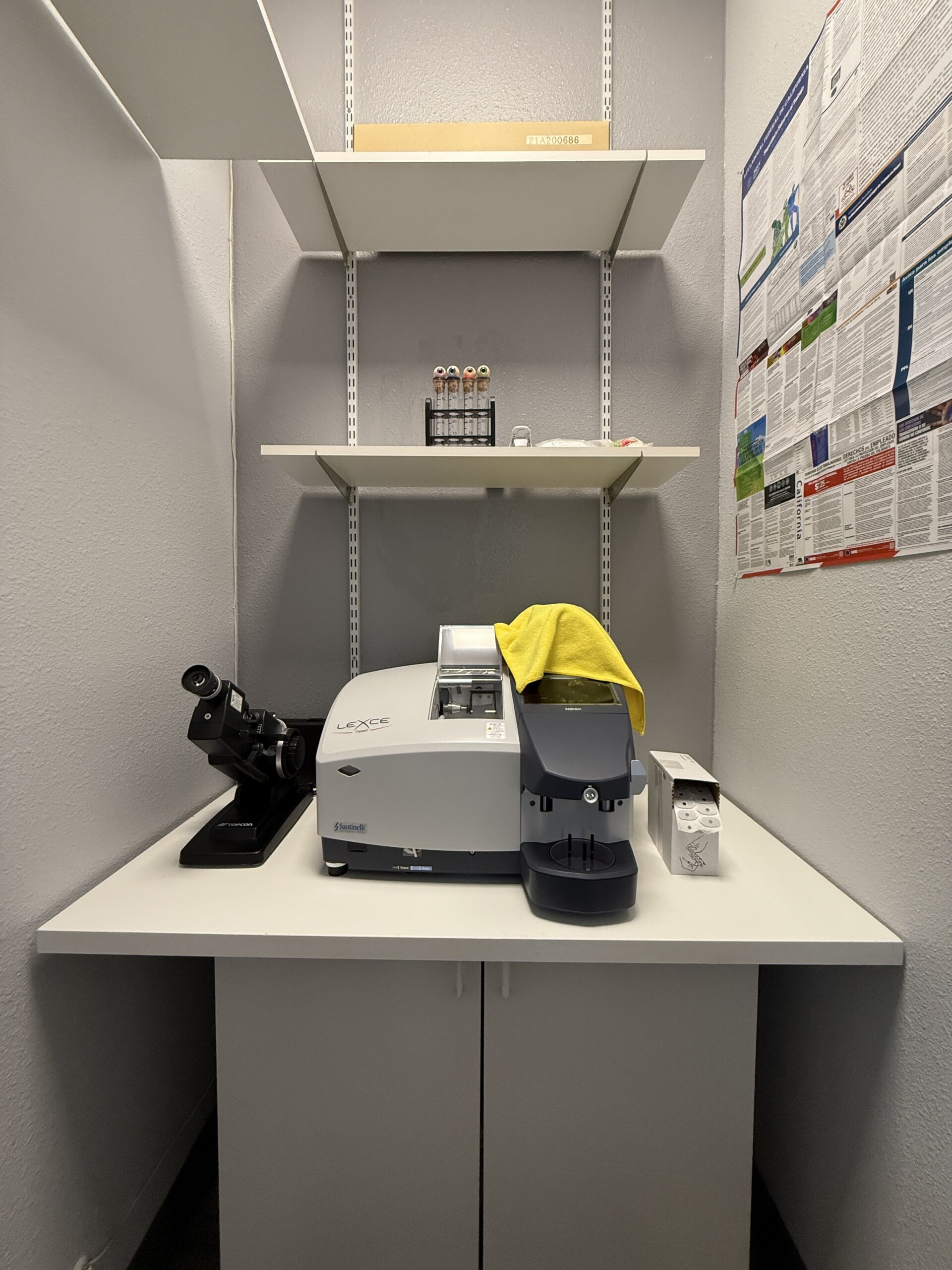 Eyeglass equipment used for expedited eyewear service at Buitique Optometry