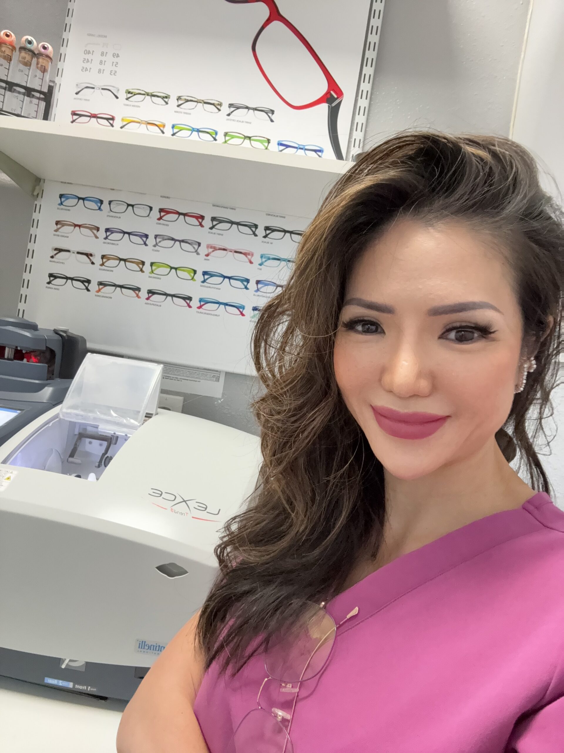 Buitique Optometry staff member inside the eyewear clinic