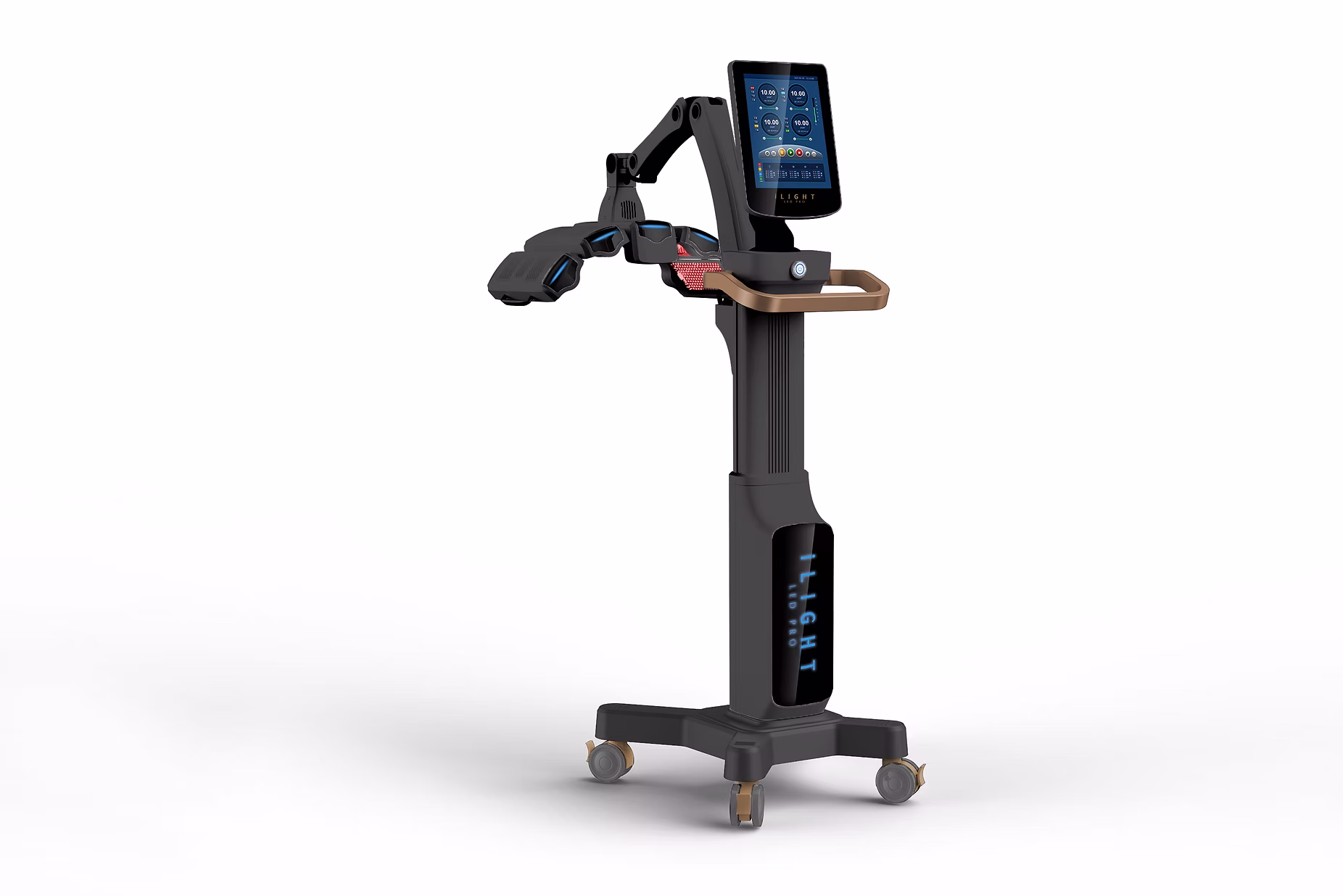 iLight LLLT Pro LED light therapy device with adjustable treatment head and touchscreen